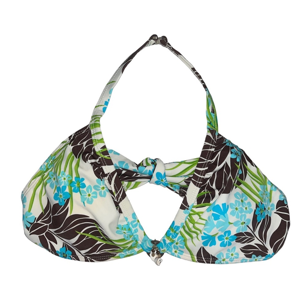 🐚 Sand N Sun 2000s Hawaiian Print Bikini Top